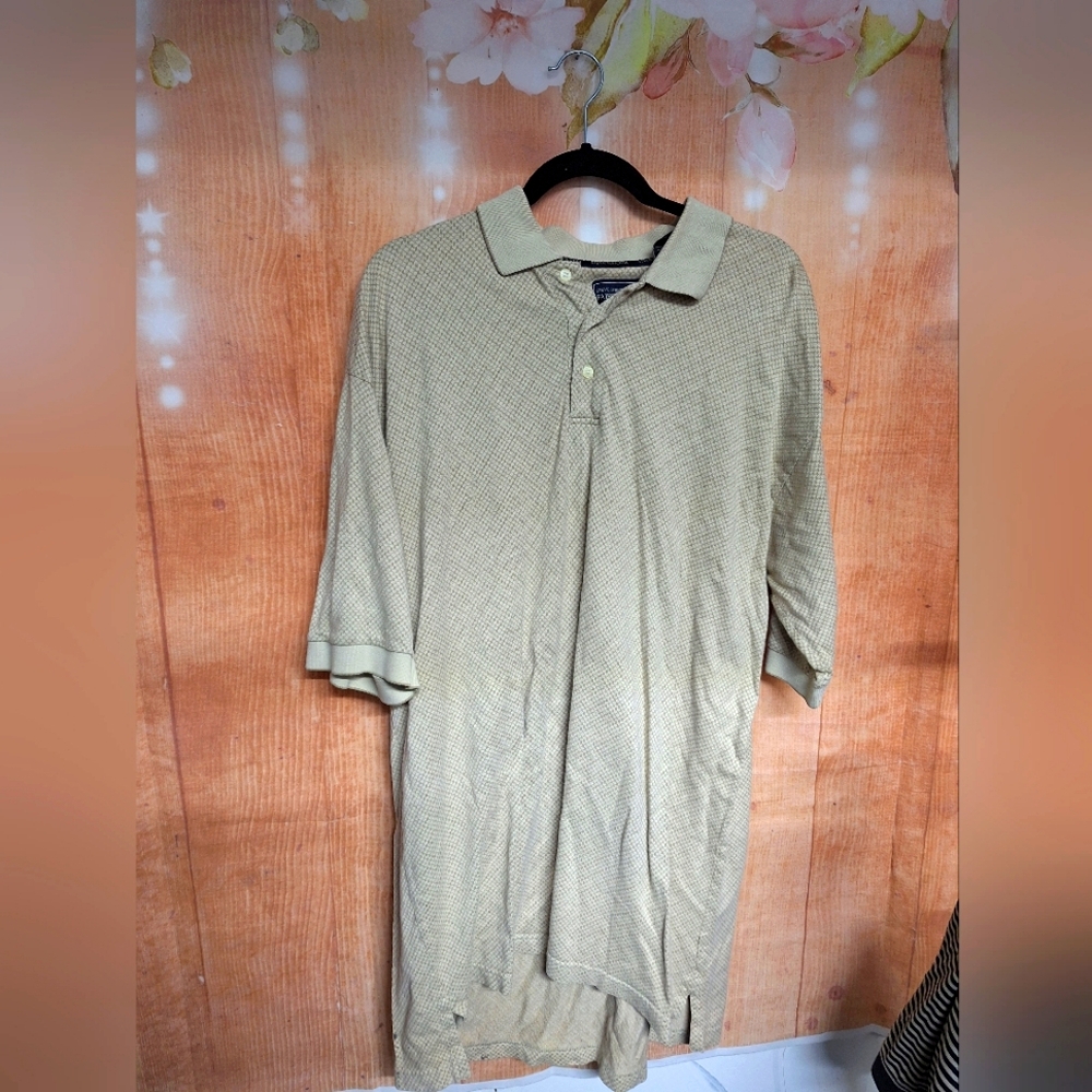 Mens Tan Polo Shirt Size XL